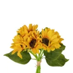 GloboStar® Artificial Garden YELLOW SUNFLOWER BRANCH 21385 Τεχνητό Διακοσμητικό Μπουκέτο Ηλιοτρόπιο Κίτρινο Y36cm - Image 2