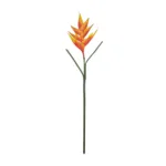 GloboStar® Artificial Garden ORANGE PEACOCK BRANCH 21397 Τεχνητό Διακοσμητικό Κλαδί Πορτοκαλί πουλί του παραδείσου Y85cm