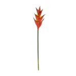 GloboStar® Artificial Garden RED PEACOCK BRANCH 21398 Τεχνητό Διακοσμητικό Κλαδί Κόκκινο πουλί του παραδείσου Y90cm