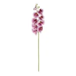 GloboStar® Artificial Garden PINK ORCHID BRANCH 21407 Τεχνητό Διακοσμητικό Κλαδί Ροζ Ορχιδέα Y95cm