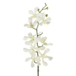 GloboStar® Artificial Garden WHITE VANDA ORCHID BRANCH 21409 Τεχνητό Διακοσμητικό Κλαδί Λευκή Ορχιδέα Y82cm - Image 2