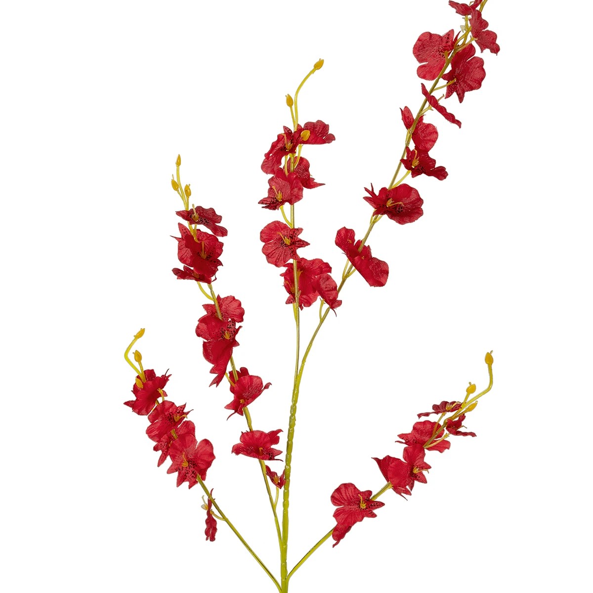 GloboStar® Artificial Garden RED DANCE ORCHID BRANCH 21413 Τεχνητό Διακοσμητικό Κλαδί Κόκκινη Ορχιδέα Y90cm - Image 2