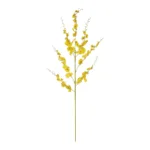 GloboStar® Artificial Garden YELLOW DANCE ORCHID BRANCH 21414 Τεχνητό Διακοσμητικό Κλαδί Κίτρινη Ορχιδέα Y110cm
