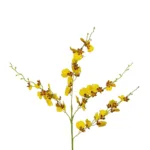 GloboStar® Artificial Garden YELLOW SPRING ORCHIDIUM BRANCH 21415 Τεχνητό Διακοσμητικό Κλαδί Κίτρινη Ορχιδέα Y76cm - Image 2