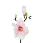 GloboStar® Artificial Garden WHITE PING MAGNOLIA BRANCH 21417 Τεχνητό Διακοσμητικό Κλαδί Λευκή Ροζ Μαγνόλια Y36cm - Image 2