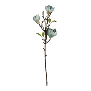 GloboStar® Artificial Garden BLUE MAGNOLIA BRANCH 21418 Τεχνητό Διακοσμητικό Κλαδί Μπλε Μαγνόλια Y72cm