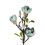 GloboStar® Artificial Garden BLUE MAGNOLIA BRANCH 21418 Τεχνητό Διακοσμητικό Κλαδί Μπλε Μαγνόλια Y72cm - Image 2