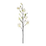 GloboStar® Artificial Garden WHITE YELLOW MAGNOLIA BRANCH 21419 Τεχνητό Διακοσμητικό Κλαδί Λευκή Κίτρινη Μαγνόλια Y108cm