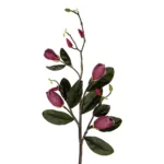 GloboStar® Artificial Garden DARK PING MAGNOLIA BRANCH 21421 Τεχνητό Διακοσμητικό Κλαδί Ροζ Μαγνόλια Y120cm - Image 2