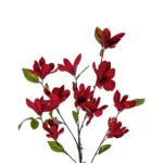 GloboStar® Artificial Garden RED MAGNOLIA BRANCH 21422 Τεχνητό Διακοσμητικό Κλαδί Κόκκινη Μαγνόλια Y86cm - Image 2