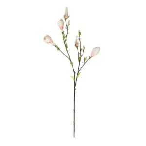 GloboStar® Artificial Garden CHAMPAGNE MAGNOLIA BRANCH 21423 Τεχνητό Διακοσμητικό Κλαδί Σαμπανί Μαγνόλια Y100cm