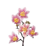 GloboStar® Artificial Garden PING MAGNOLIA BRANCH 21424 Τεχνητό Διακοσμητικό Κλαδί Ροζ Μαγνόλια Y57cm - Image 2