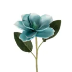 GloboStar® Artificial Garden BLUE MAGNOLIA BRANCH 21425 Τεχνητό Διακοσμητικό Κλαδί Μπλε Μαγνόλια Y80cm - Image 2