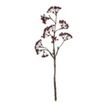 GloboStar® Artificial Garden RED HOLLY BERRIES FRUIT BRANCH 21427 Τεχνητό Διακοσμητικό Κλαδί Κόκκινο Γκί Y86cm
