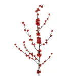 GloboStar® Artificial Garden RED HOLLY BERRIES FRUIT BRANCH 21429 Τεχνητό Διακοσμητικό Κλαδί Κόκκινο Γκί Y108cm - Image 2