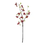 GloboStar® Artificial Garden RED HOLLY BERRIES FRUIT BRANCH 21430 Τεχνητό Διακοσμητικό Κλαδί Κόκκινο Γκί Y90cm