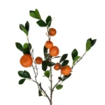 GloboStar® Artificial Garden ORANGE FRUIT BRANCH 21435 Τεχνητό Διακοσμητικό Κλαδί Πορτακαλιά Y83cm - Image 2
