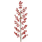 GloboStar® Artificial Garden RED BERRIES FRUIT BRANCH 21440 Τεχνητό Διακοσμητικό Κλαδί Κόκκινο Γκί Y96cm - Image 2