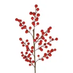 GloboStar® Artificial Garden RED BERRIES FRUIT BRANCH 21441 Τεχνητό Διακοσμητικό Κλαδί Κόκκινο Γκί Y66cm - Image 2
