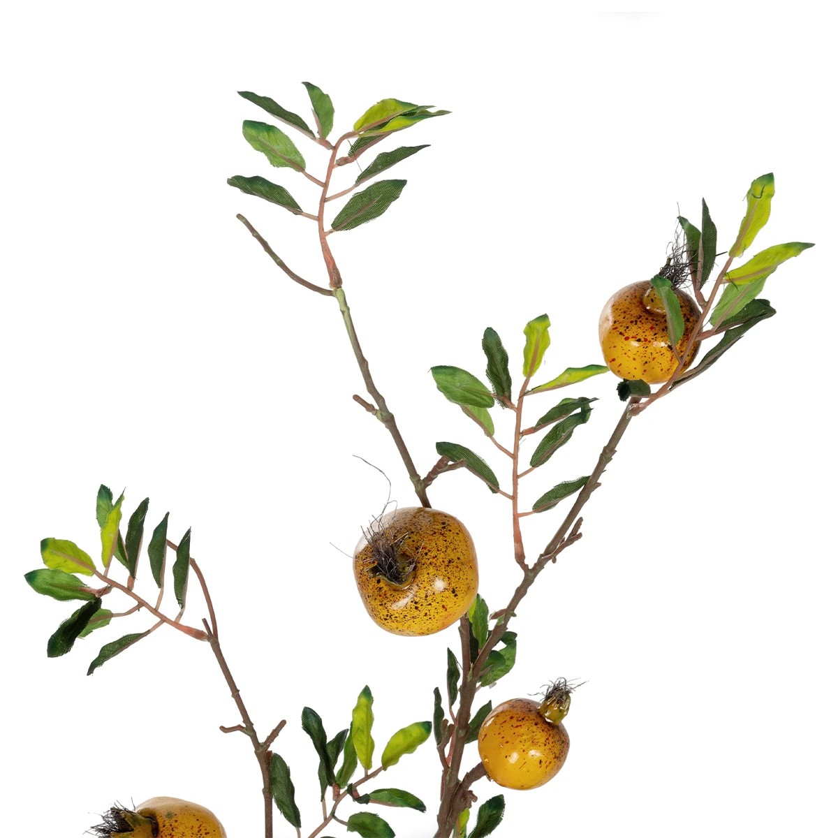 GloboStar® Artificial Garden YELLOW POMEGRANATE FRUIT BRANCH 21445 Τεχνητό Διακοσμητικό Κίτρινη Κλαδί Ροδιά Y85cm - Image 2
