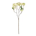 GloboStar® Artificial Garden WHITE BERRIES FRUIT BRANCH 21446 Τεχνητό Διακοσμητικό Κλαδί Λευκό Γκί Y96cm