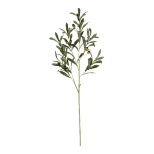 GloboStar® Artificial Garden OLIVE FRUIT BRANCH 21450 Τεχνητό Διακοσμητικό Κλαδί Ελίας Y92cm