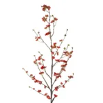 GloboStar® Artificial Garden RED CHERRY BLOSSOM BRANCH 21455 Τεχνητό Διακοσμητικό Κλαδί Κόκκινης Κερασίας Y101cm - Image 2