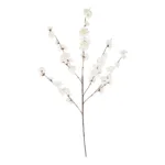 GloboStar® Artificial Garden WHITE GUAXIA FLOWER BRANCH 21456 Τεχνητό Διακοσμητικό Κλαδί Λευκή Γκουάβα Y100cm