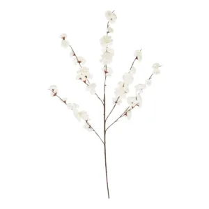 GloboStar® Artificial Garden WHITE GUAXIA FLOWER BRANCH 21456 Τεχνητό Διακοσμητικό Κλαδί Λευκή Γκουάβα Y100cm