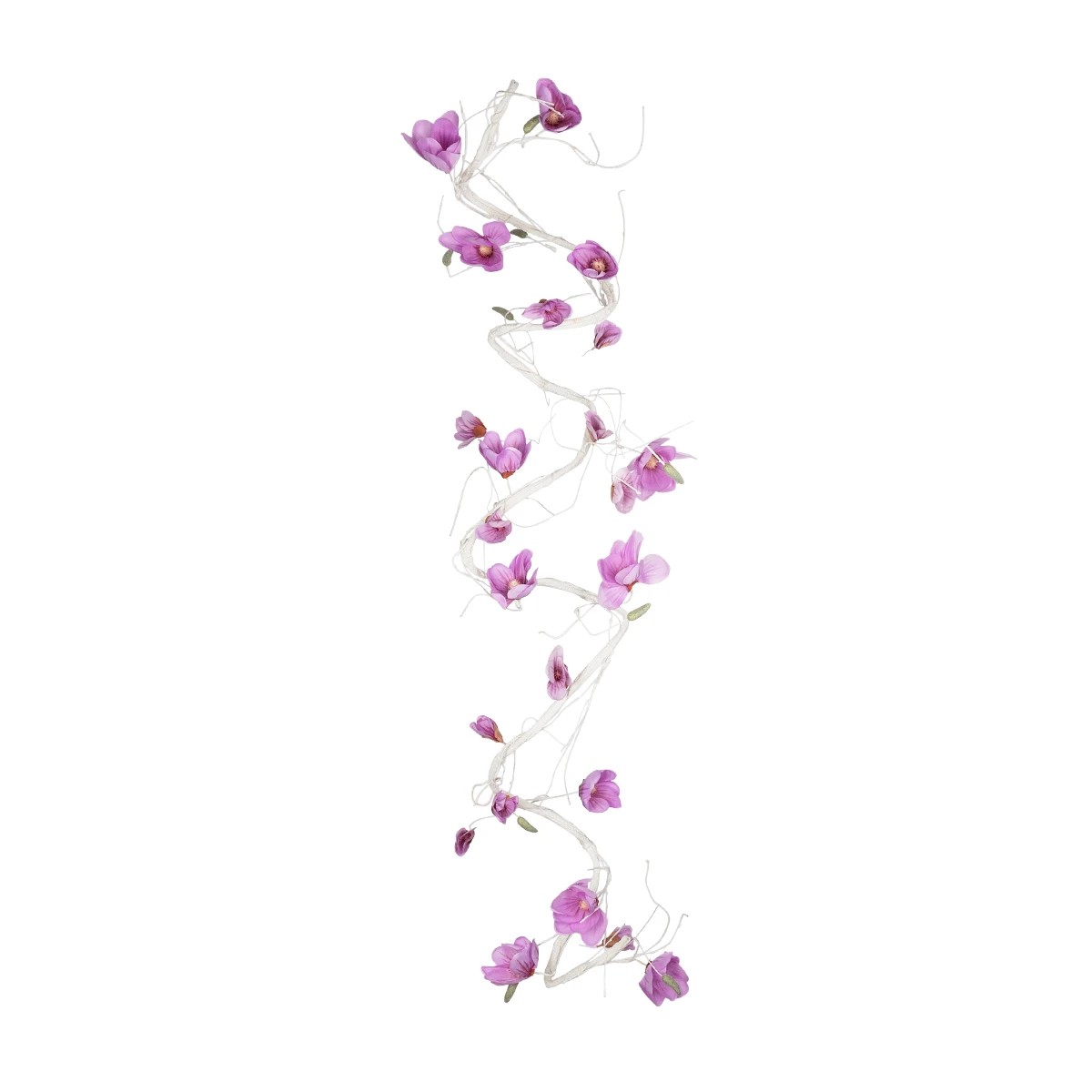 GloboStar® Artificial Garden MAGNOLIA FLOWER VINE 21471 Τεχνητό Διακοσμητικό Φυτό Λευκή & Ροζ Μανόλια Μ20 x Π20 x Υ300cm