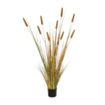 GloboStar® Artificial Garden TYPHA GRASS 21484 Τεχνητό Διακοσμητικό Φυτό Γρασίδι της Τύφας Μ100 x Π35 x Υ180cm
