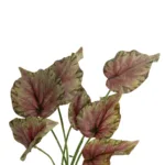 GloboStar® Artificial Garden BEGONIA LEAVES ROOTED 21490 Τεχνητό Διακοσμητικό Φυτό Πολύχρωμη Βιγόνια Μ25 x Π14 x Υ35cm - Image 2