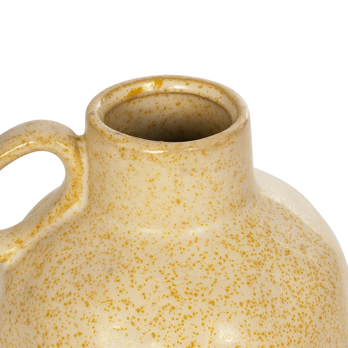 GloboStar® Artificial Garden SCHEELITE 21508 Διακοσμητικό Κεραμικό Βάζo Μπέζ Φ11 x Υ12 cm - Image 4