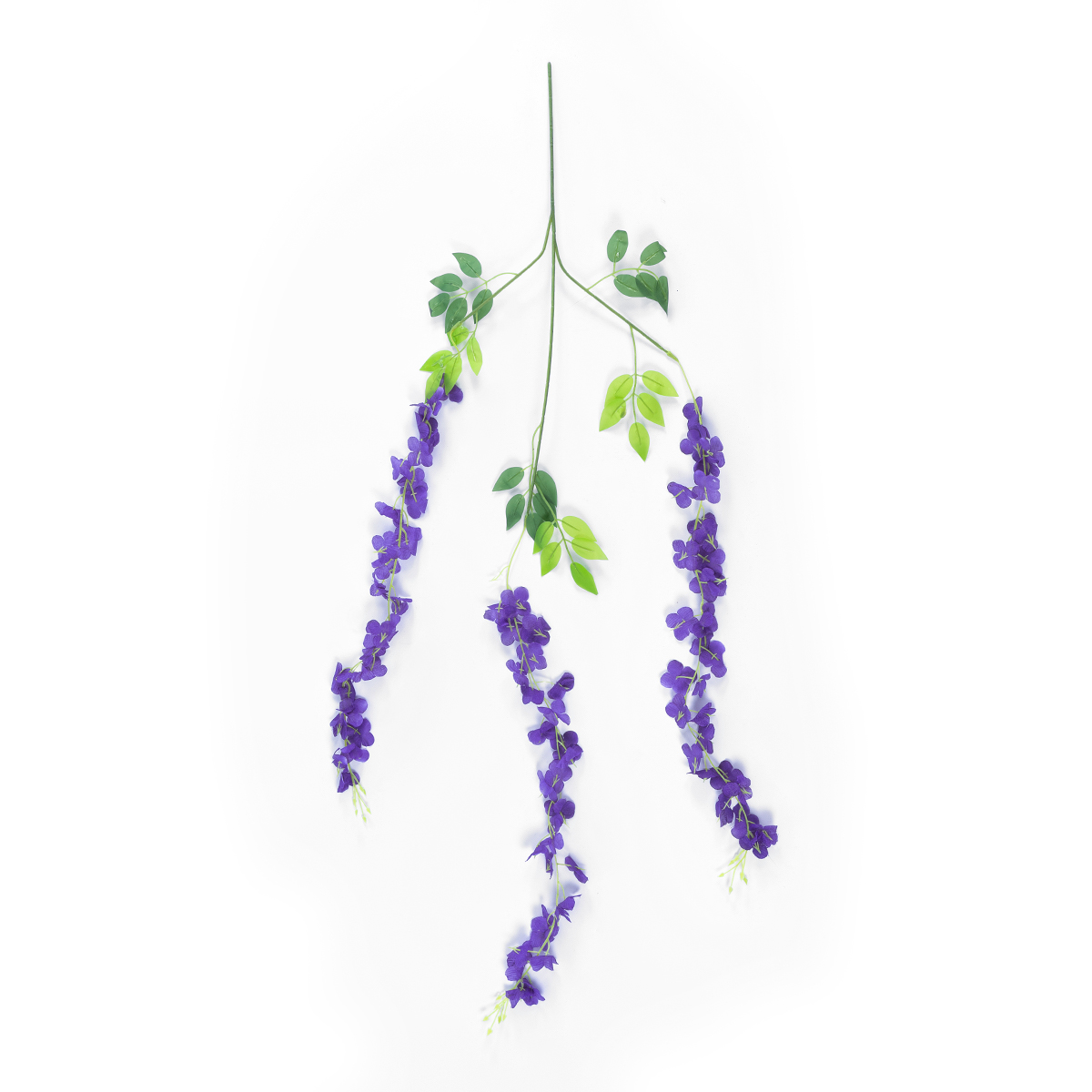 GloboStar® Artificial Garden VIOLET WISTERIA FLOWER BRANCH 21509 Σετ 12 Τεχνητά Διακοσμητικά κλαδιά Βιστέριας Βιολετί Φ45 x Υ120cm - Image 2