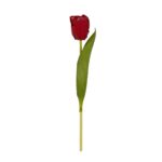 GloboStar® Artificial Garden RED TULIP BRANCH 21203 Τεχνητό Διακοσμητικό Κλαδί Κόκκινη Τουλίπα Y37cm