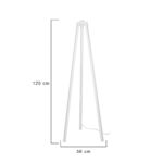GloboStar® TRIPOD 203-0259 Μοντέρνο Επιδαπέδιο Φωτιστικό Μονόφωτο 1 x E27 IP20 Λευκό Ξύλο - Μ38 x Π38 x Υ120cm - Image 2