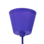GloboStar® CABLITO 61560 Μοντέρνο Κρεμαστό Φωτιστικό Οροφής Μονόφωτο 1 x E27 Μωβ Σιλικόνης Ανάρτηση με Υφασμάτινο Καλώδιο Φ4 x Υ110cm - Image 2