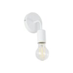GloboStar® DON 01397 Vintage Επιτοίχιο Φωτιστικό Απλίκα Μονόφωτο 1 x E27 IP20 Λευκό Μέταλλο - Μ10 x Π7 x Υ16cm