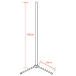 Μοντέρνο Minimal Επιδαπέδιο Μαύρο Φωτιστικό 100cm LED 20 Watt με Ασύρματο Χειριστήριο Αφής 2.4G RF & Dimmer RGBW+WW Πολύχρωμο - Ψυχρό - Ημέρας - Θερμό GloboStar ALIEN Design GLOBO-100-9