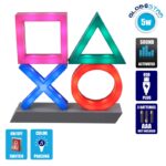 GloboStar® 76543 Επιτραπέζιο Διακοσμητικό Φωτιστικό LED 5W DC 5V Playstation Icons Light XL - Sound Activated - Καλώδιο Τροφοδοσίας USB - Πολύχρωμo με 3 Διαφορετικά Προγράμματα - Image 2