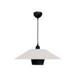 GLOBOSTAR® STORM 203-0293 Μοντέρνο Κρεμαστό Φωτιστικό Οροφής με Ντουί 1 x E27 AC 220-240V IP20 - Μαύρο &  Λευκό - Μ50 x Π50 x Υ24cm