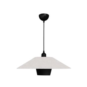 GLOBOSTAR® STORM 203-0293 Μοντέρνο Κρεμαστό Φωτιστικό Οροφής με Ντουί 1 x E27 AC 220-240V IP20 - Μαύρο &  Λευκό - Μ50 x Π50 x Υ24cm