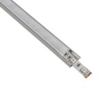 GLOBOSTAR® ALP-LINEAR CURBARIO 70802-1M Επιφανειακό Εύκαμπτο Προφίλ Αλουμινίου με Λευκό Γαλακτερό Πατητό Κάλυμμα για Ταινίες LED IP20 - Ασημί & Λευκό - Μ100 x Π1.8 x Υ0.5cm