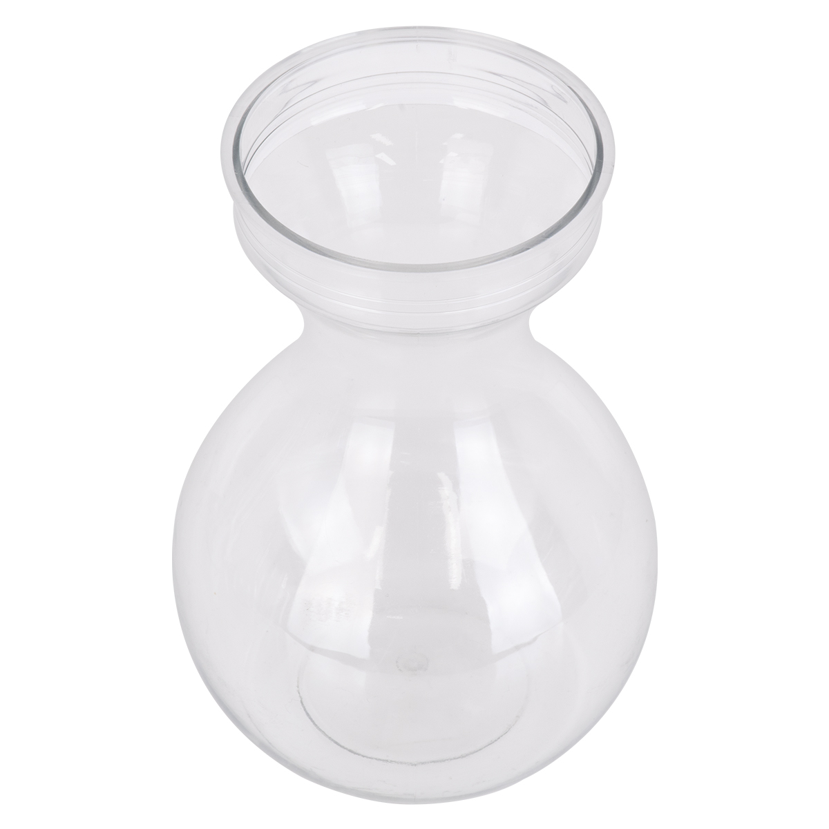 GloboStar® GRACE 35606 Διακοσμητικό Βάζο Πλαστικό Διάφανο Φ9 x Υ13cm