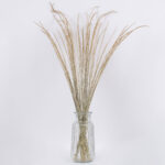 GloboStar® SMUTGRASS 36502 Αποξηραμένο Φυτό Χορταφιλιά - Μπουκέτο Διακοσμητικών Κλαδιών Μπεζ - Πράσινο Υ90cm - Image 2