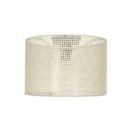 GloboStar® CILIO 203-0150 Μοντέρνο Φωτιστικό Οροφής Καπέλο Μονόφωτο 1 x E27 IP20 Λευκό Διάτρητο Ύφασμα - Μ30 x Π30 x Υ21cm