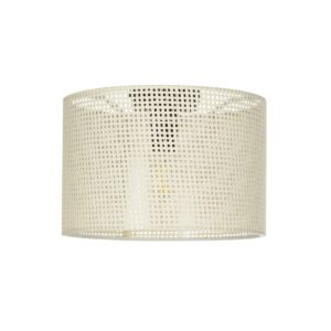 GloboStar® CILIO 203-0150 Μοντέρνο Φωτιστικό Οροφής Καπέλο Μονόφωτο 1 x E27 IP20 Λευκό Διάτρητο Ύφασμα - Μ30 x Π30 x Υ21cm