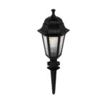 GloboStar® VITRO 203-0193 Vintage Καρφωτό Φωτιστικό Φαναράκι Μονόφωτο 1 x E27 IP44 Μαύρο Πλαστικό Σώμα - Μ16 x Π16 x Υ51cm