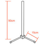 Μοντέρνο Minimal Επιτραπέζιο Μαύρο Φωτιστικό 50cm LED 10 Watt με Ασύρματο Χειριστήριο 2.4G RF & Dimmer RGBW+WW Πολύχρωμο - Ψυχρό - Ημέρας - Θερμό GloboStar ALIEN Design GLOBO-50-9