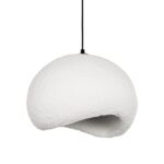 GLOBOSTAR® STONE 204-0176 Μοντέρνο Κρεμαστό Φωτιστικό Οροφής με Ντουί 1 x E27 AC 220-240V IP20 - Λευκό - Μ31.5 x Π35 x Υ26cm